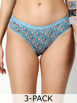 Charming Blooms Floral Printed Bikini Briefs Set - 9017