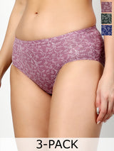 Floral Elegance Hipster Briefs Set of 3 - CELIN
