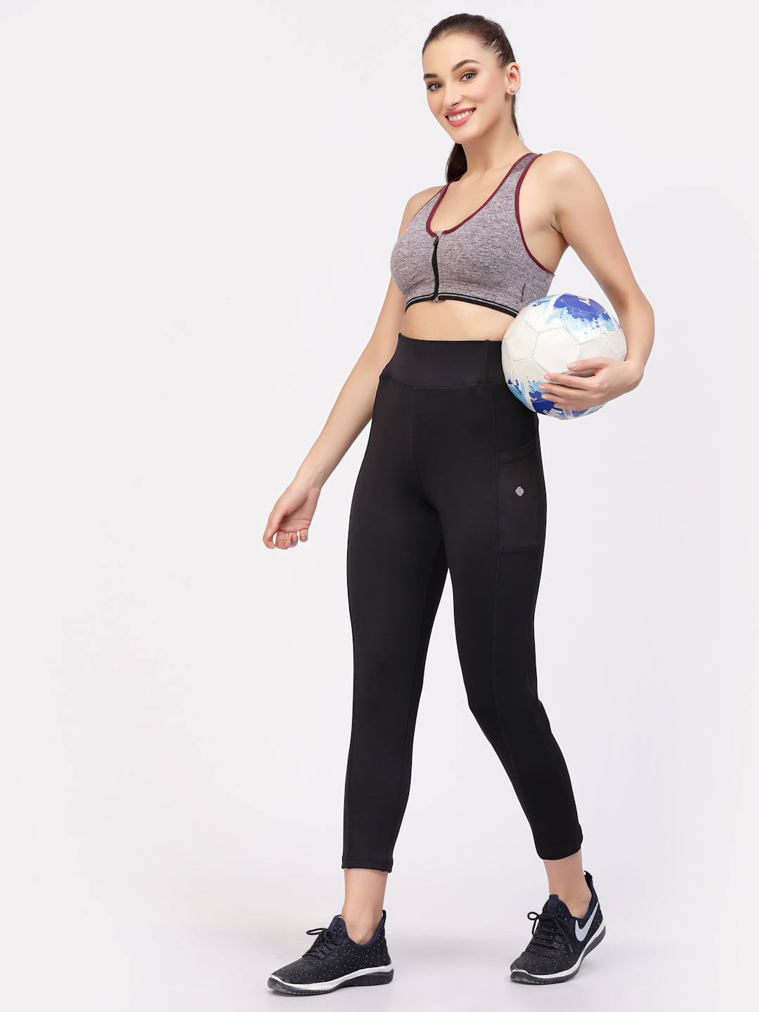 Floret Slim Fit Track Pants | Ankle Length | Mid-Rise | Rapid-Dry P-50006