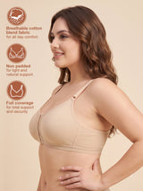 T3116 Floret Front Closure Seamless Full Coverage Non Padded Non-Wired Everyday Bra