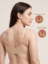 T3116 Floret Front Closure Seamless Full Coverage Non Padded Non-Wired Everyday Bra