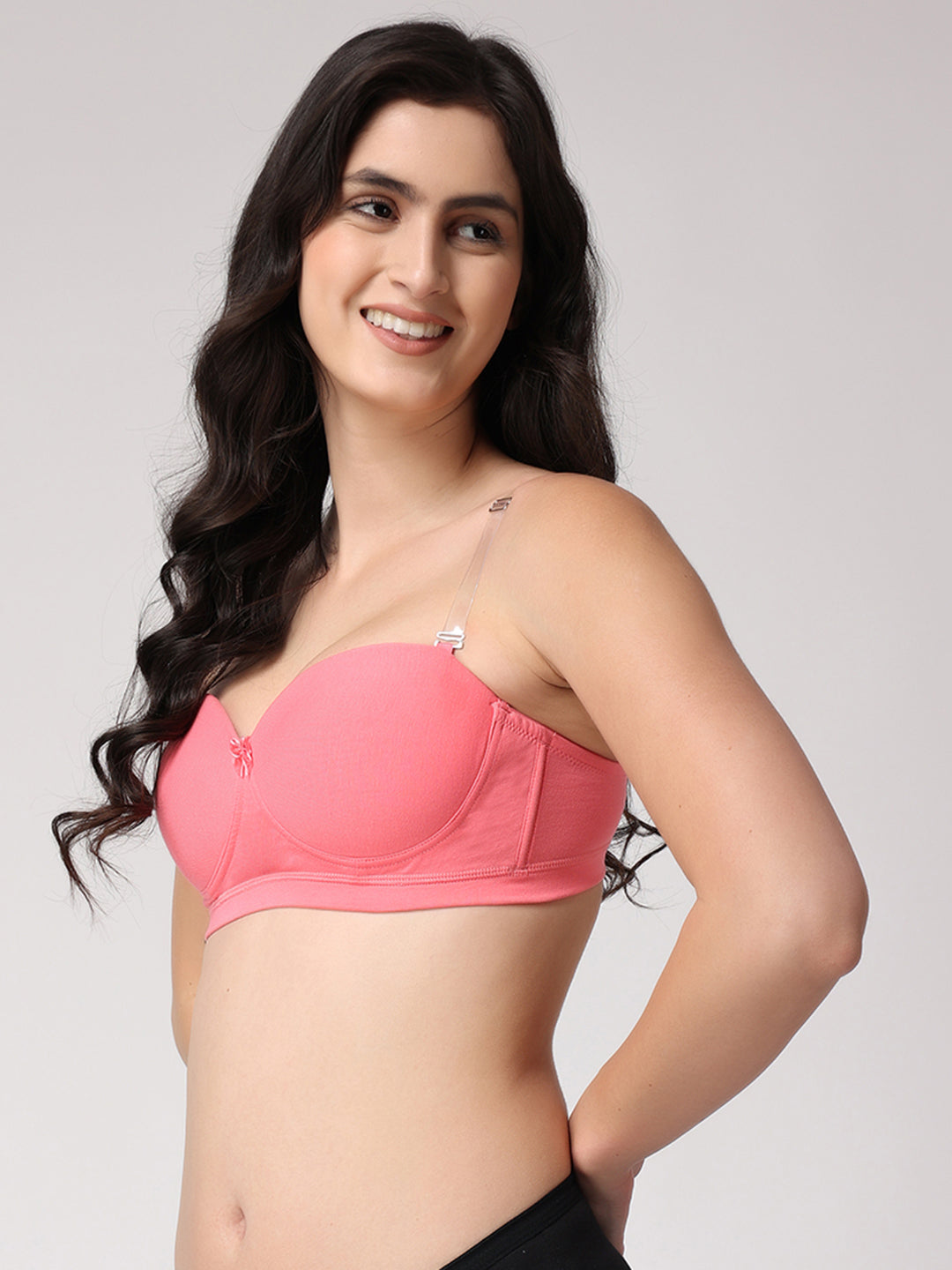 Women's Balconette Demi-Cup Bra | Padded | Non-Wired | Medium Coverage | T3100