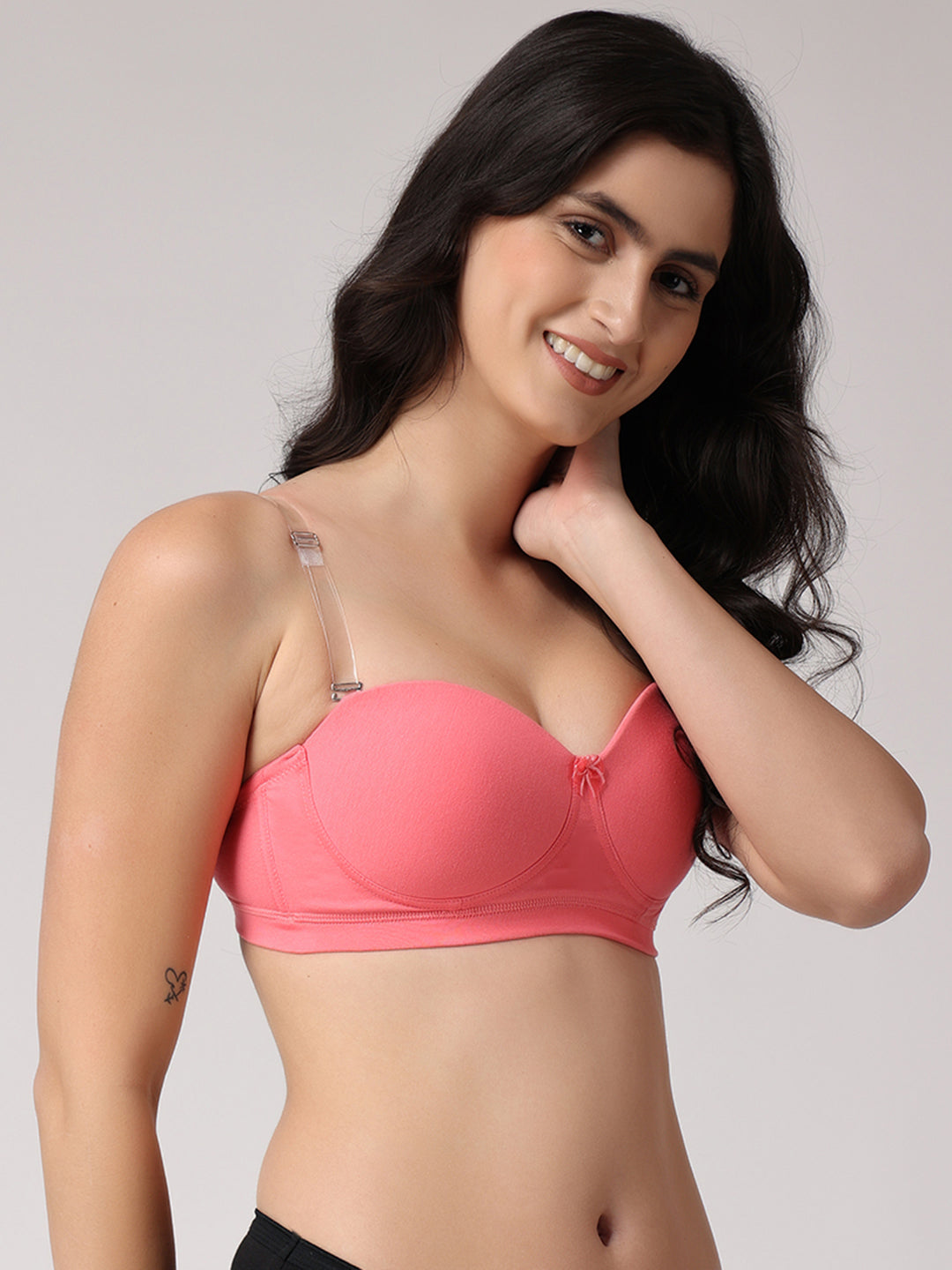 Women's Balconette Demi-Cup Bra | Padded | Non-Wired | Medium Coverage | T3100