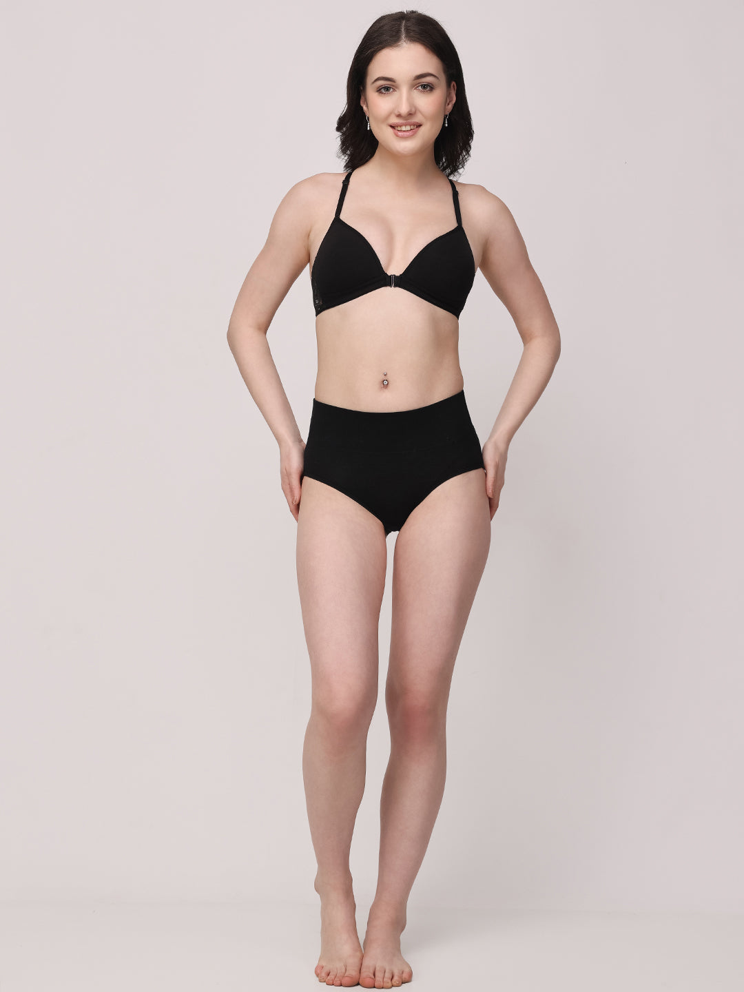 Women's Front-Open Bra | Lightly Padded | Non-Wired | Medium Coverage | T3037