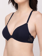Women's Front-Open Bra | Lightly Padded | Non-Wired | Medium Coverage | T3037