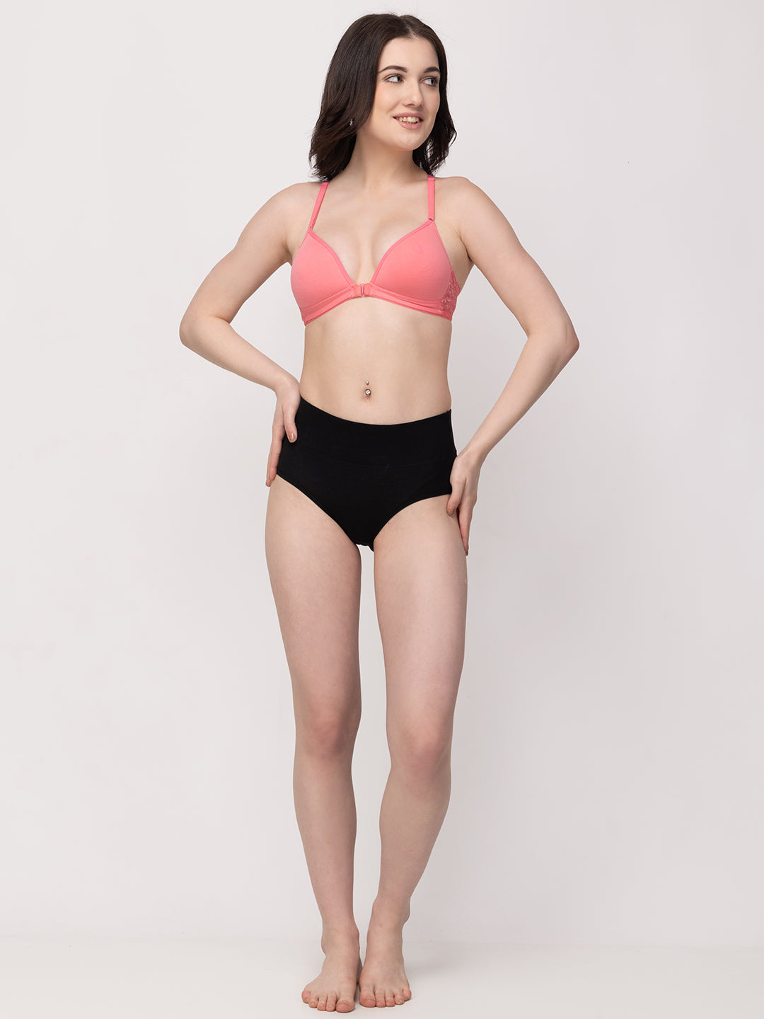 Women's Front-Open Bra | Lightly Padded | Non-Wired | Medium Coverage | T3037