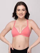 Women's Front-Open Bra | Lightly Padded | Non-Wired | Medium Coverage | T3037