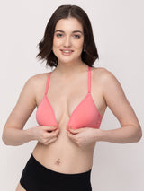 Women's Front-Open Bra | Lightly Padded | Non-Wired | Medium Coverage | T3037
