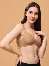ALFA | Women's Convertible-Straps T-Shirt Bra | Lightly Padded | Non-Wired | Medium Coverage|