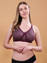 CROSSFIT PRINT Ivory Cotton Bra | Full Coverage | Non-Wired | Non-Padded Bra