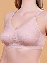 CROSSFIT PRINT Ivory Cotton Bra | Full Coverage | Non-Wired | Non-Padded Bra